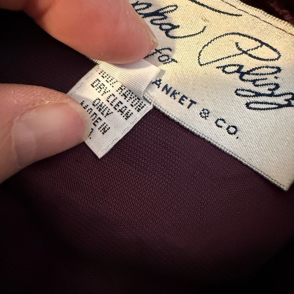 Tasha Polizzi Burgundy Velvet Maxi Dress Western Boho Ranchcore S Vintage - Picture 5 of 6